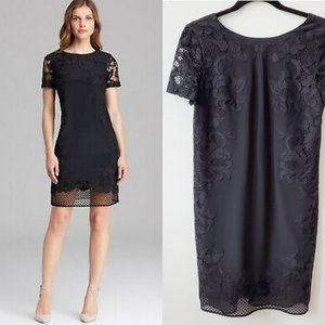 Diane Von Furstenberg Leighton Silk & Lace Dress, Black, 6